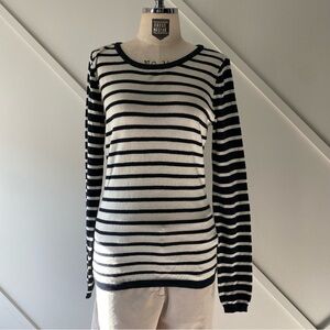 Maison Scotch & Soda Striped Wool Cotton Blend Sweater - 2 (approx S)